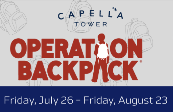 Giving Back to the Community Through Capella Tower’s Annual School Supply and Backpack Drive